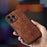 AZNS For iPhone 16 Pro Max Case Anti-Drop PU Leather+TPU Phone Cover - Brown - 7