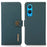 KHAZNEH For OnePlus Nord CE4 Lite 5G / Oppo K12x 5G (China) Phone Case Genuine Cow Leather Wallet Cover - Green - 1
