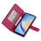 DF-011 For Samsung Galaxy A34 5G Case Card Slots Zipper Leather Cover Crossbody Phone Bag - Red - 3