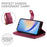 DF-011 For Samsung Galaxy A34 5G Case Card Slots Zipper Leather Cover Crossbody Phone Bag - Red - 4