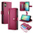 DF-011 For Samsung Galaxy A05 4G Case Zipper Pocket Flip Leather Phone Cover with Shoulder Strap - Red - 1