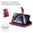 DF-011 For iPhone 15 Pro Case Zipper Leather Phone Cover with Shoulder Strap and Hand Strap - Red - 4