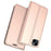 For iPhone 14 Case Magnetic Closure Leather Phone Cover Card Holder Viewing Stand - Rose Gold - 1