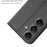 For Samsung Galaxy A55 5G Case Hidden Magnetic Closure Leather Phone Cover Flip Stand - Black - 5