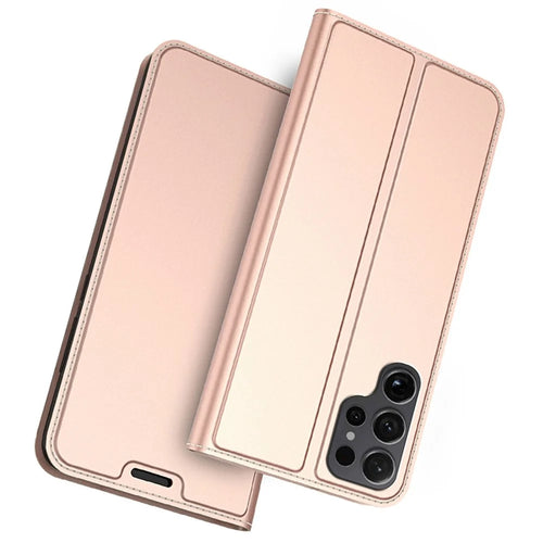 For Samsung Galaxy S24 Ultra Case Flip Stand Leather Phone Cover Full Body Protective - Rose Gold - 1