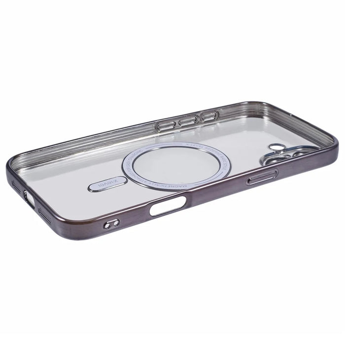 X-LEVEL For iPhone 16 Case Compatible with MagSafe TPU Clear Phone Cover with Lens Film - Grey - 5