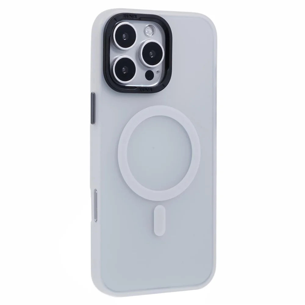 X-LEVEL For iPhone 16 Pro Max Case Compatible with MagSafe Frosted Back PC + TPU Phone Cover - White - 1