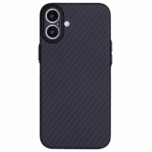 X-LEVEL For iPhone 16 Case Camera Protection Hard PC Phone Cover Carbon Fiber Texture - 1