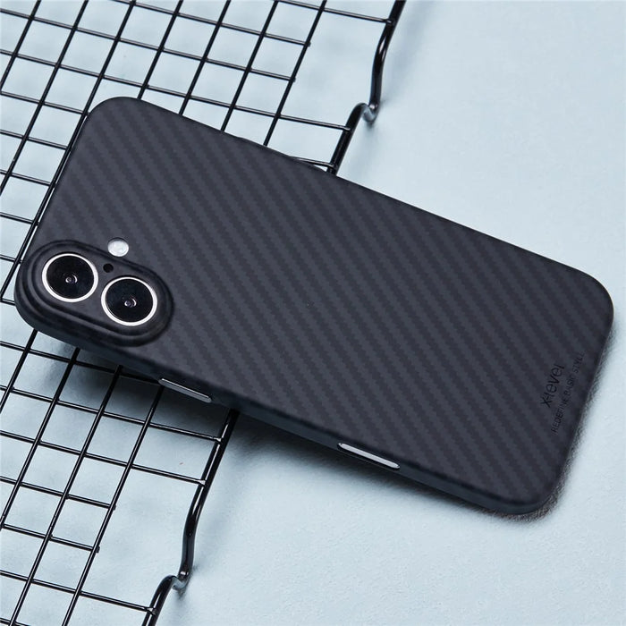 X-LEVEL For iPhone 16 Case Camera Protection Hard PC Phone Cover Carbon Fiber Texture - 4