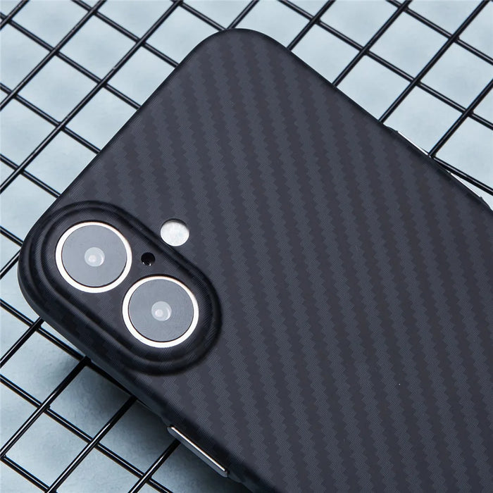 X-LEVEL For iPhone 16 Case Camera Protection Hard PC Phone Cover Carbon Fiber Texture - 5
