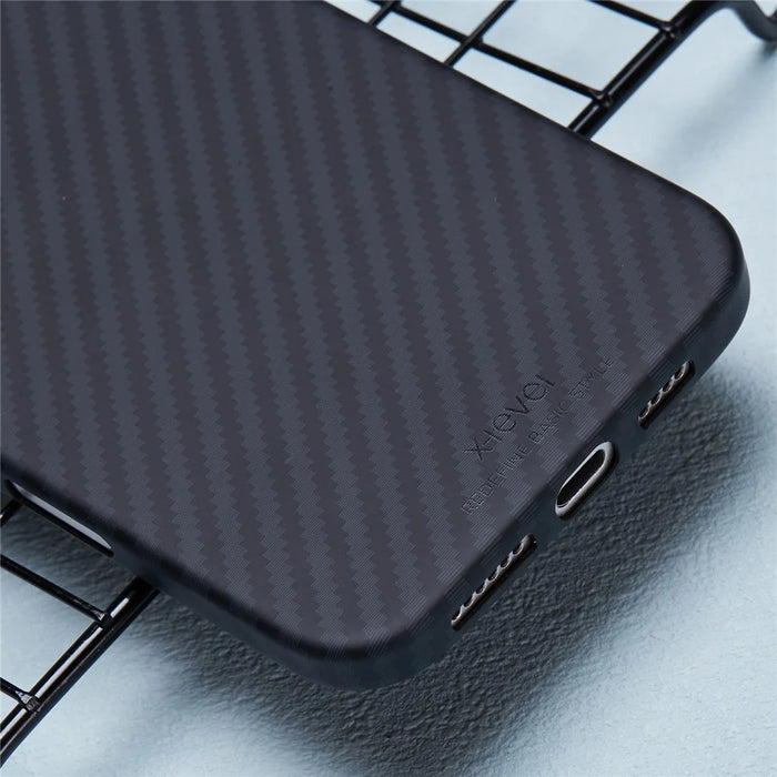 X-LEVEL For iPhone 16 Case Camera Protection Hard PC Phone Cover Carbon Fiber Texture - 6