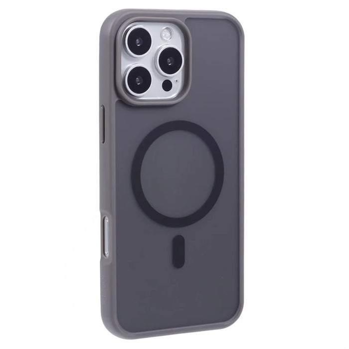 X-LEVEL For iPhone 16 Pro Case Compatible with MagSafe TPU+Acrylic Rubberized Cover - Grey - 1