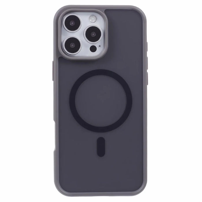 X-LEVEL For iPhone 16 Pro Case Compatible with MagSafe TPU+Acrylic Rubberized Cover - Grey - 3