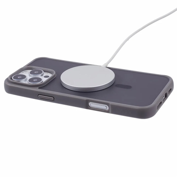 X-LEVEL For iPhone 16 Pro Case Compatible with MagSafe TPU+Acrylic Rubberized Cover - Grey - 4
