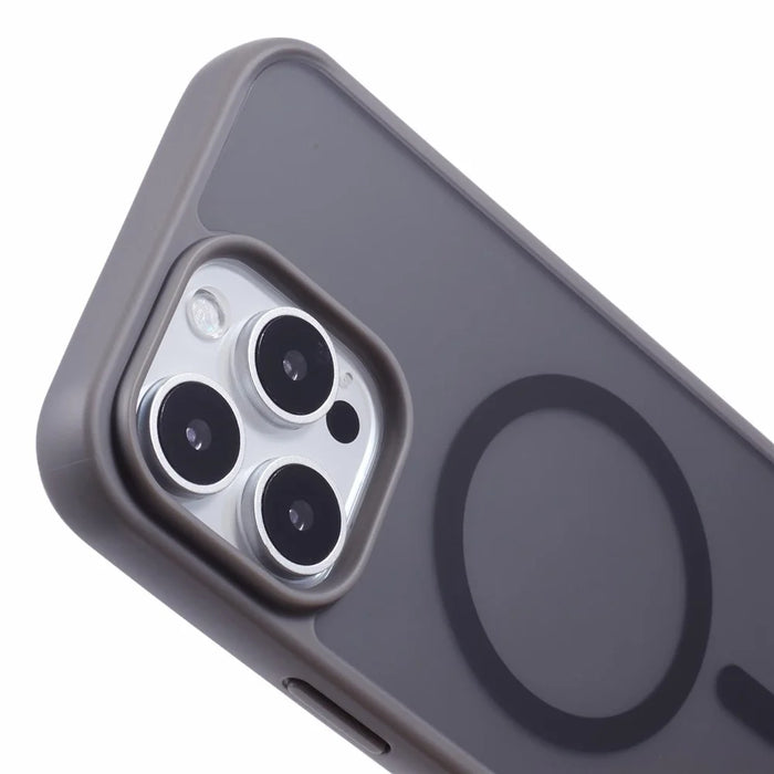 X-LEVEL For iPhone 16 Pro Case Compatible with MagSafe TPU+Acrylic Rubberized Cover - Grey - 7