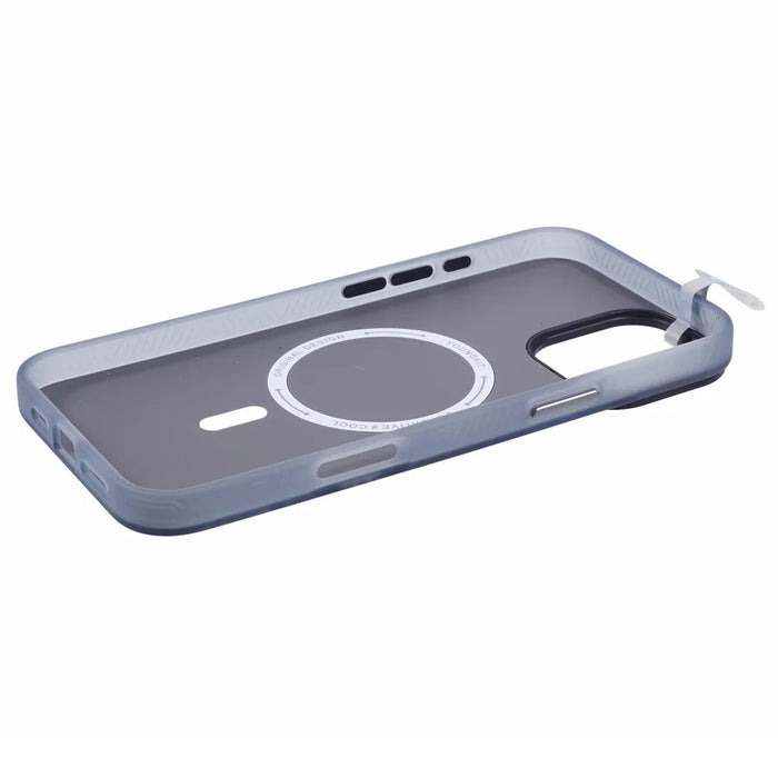 YOUNGKIT Technology Series for iPhone 16 Plus Case Compatible with MagSafe Circuit Design PC+TPU Matte Phone Cover - Grey - 5