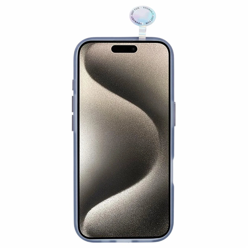 YOUNGKIT Technology Series for iPhone 16 Pro Max Magnetic Case IMD Circuit Board PC+TPU Phone Cover Matte Finish - Grey - 2