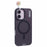 YOUNGKIT For iPhone 16 Plus Case Compatible with MagSafe Frosted PET+TPU Phone Cover Shockproof - Transparent Black - 1