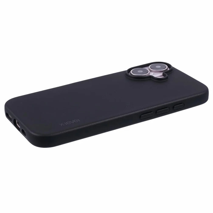 X-LEVEL Guardian Series For iPhone 16 Case TPU Protective Phone Cover with Matte Finish - Black - 5