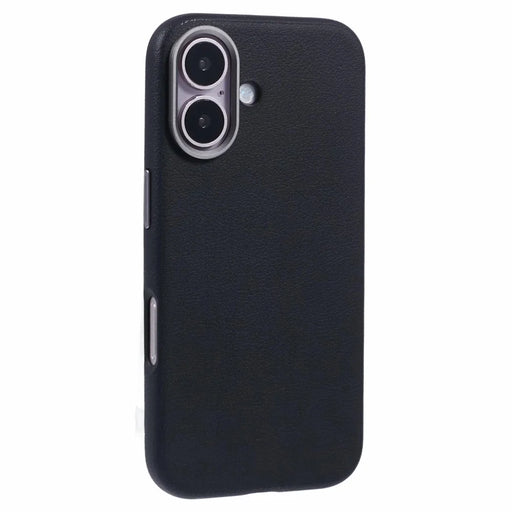 X-LEVEL For iPhone 16 Case Compatible with MagSafe PU Leather Hard PC Phone Cover - Black - 1