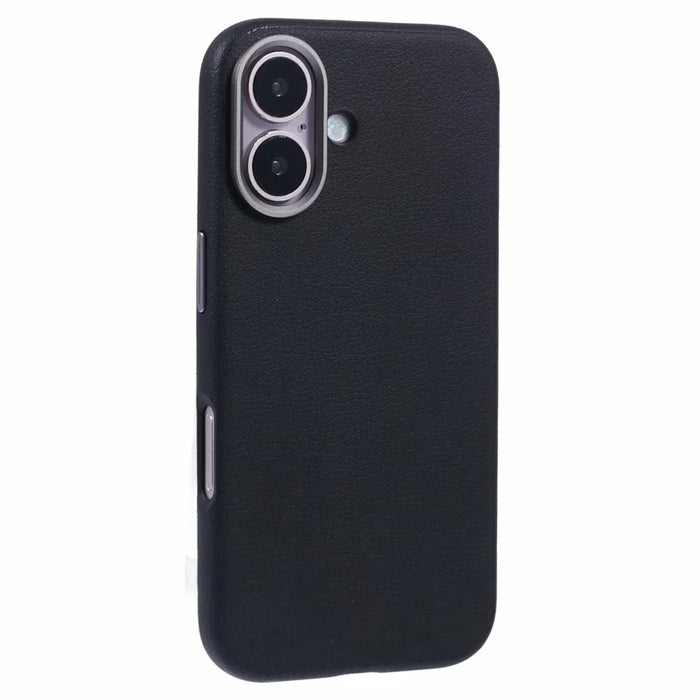 X-LEVEL For iPhone 16 Case Compatible with MagSafe PU Leather Hard PC Phone Cover - Black - 1
