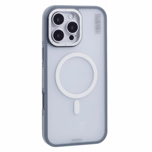 YOUNGKIT For iPhone 16 Pro Case Compatible with MagSafe Skin-Touch Matte PC + TPU Phone Cover - Grey - 1