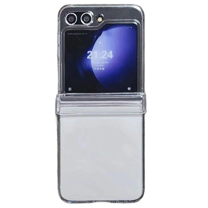 For Samsung Galaxy Z Flip5 5G Case Hinge Protection PC Clear Shockproof Phone Cover - 1