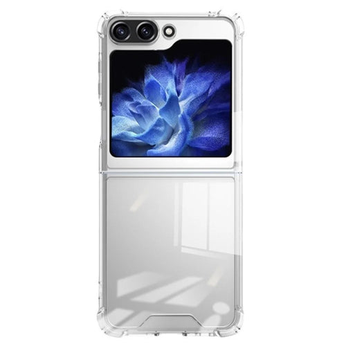 For Samsung Galaxy Z Flip5 5G Case Clear Acrylic Phone Cover Reinforced Corners - 1