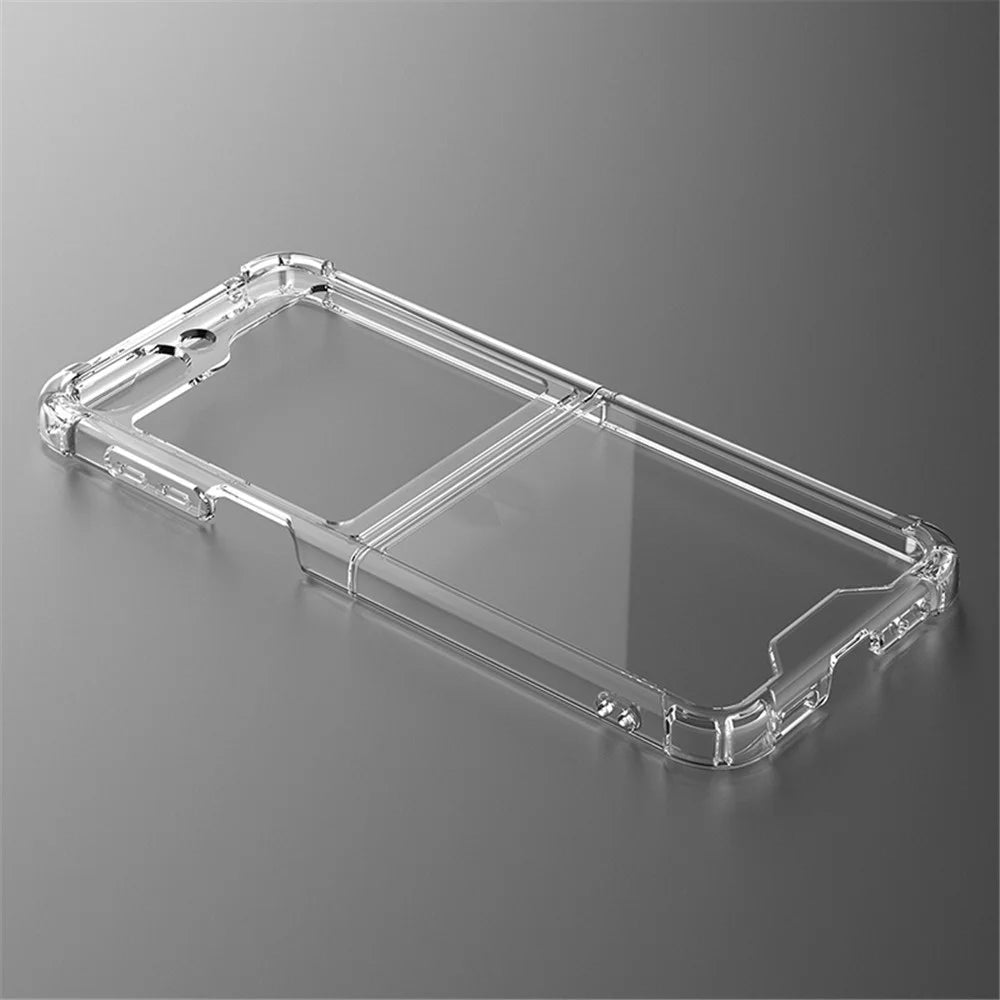 For Samsung Galaxy Z Flip5 5G Case Clear Acrylic Phone Cover Reinforced Corners - 4