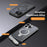 For iPhone 13 Pro Aromatherapy Case Magnetic Ring Kickstand Acrylic+Aluminum Alloy Cover - Black - 5