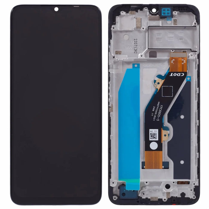 For itel S23 Grade C LCD Screen and Digitizer Assembly + Frame Replacement Part (Without Logo) - 1