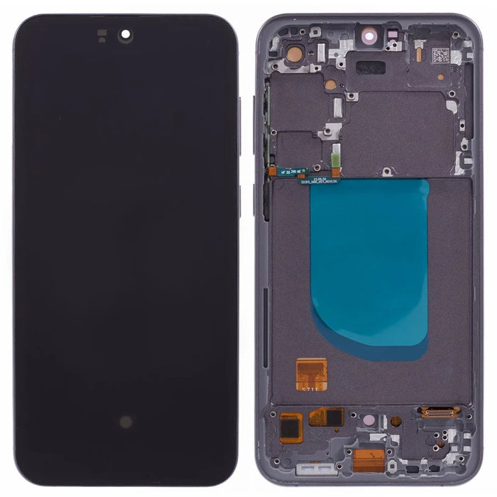 For Samsung Galaxy S23 FE S711 Grade C OLED Screen and Digitizer Assembly + Frame Replacement Part (Without Logo) - Grey - 1