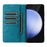 For Samsung Galaxy S24 FE Case RFID Blocking Shockproof Leather Phone Cover - Peacock Blue - 2