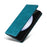 For Samsung Galaxy S24 FE Case RFID Blocking Shockproof Leather Phone Cover - Peacock Blue - 6