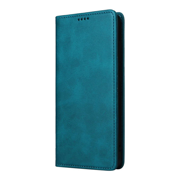 For Samsung Galaxy S24 FE Case RFID Blocking Shockproof Leather Phone Cover - Peacock Blue - 7
