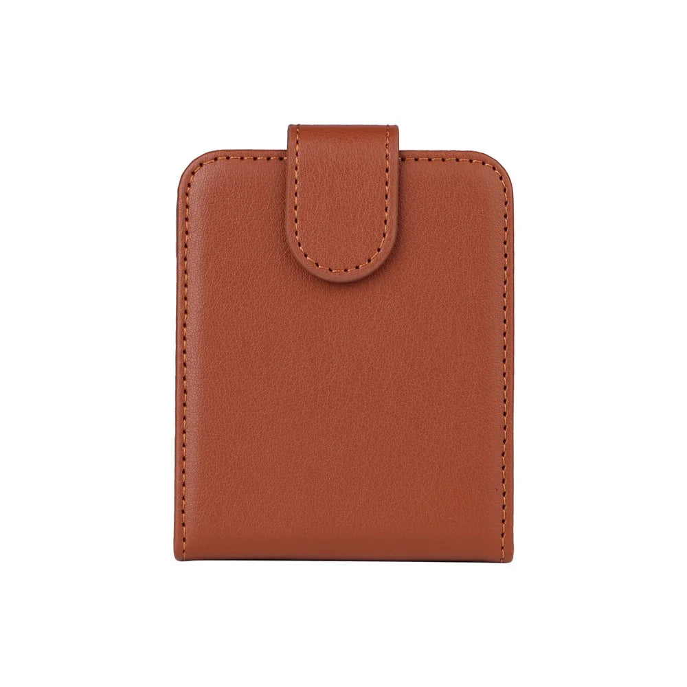For Samsung Galaxy Z Flip4 5G Case Card Slots PU Leather Phone Cover - Brown - 6