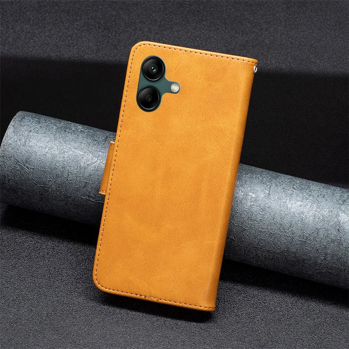 For Samsung Galaxy A06 4G Case Wallet Stand Folio Flip PU Leather Phone Cover - Yellow - 7