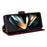 For Samsung Galaxy Z Fold4 5G Case PU Leather Phone Cover with 3 Card Slots - Wine Red - 4