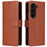 For Samsung Galaxy Z Fold5 5G Case Wallet PU Leather Stand Phone Cover - Brown - 1