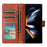 For Samsung Galaxy Z Fold5 5G Case Wallet PU Leather Stand Phone Cover - Brown - 2