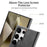For Samsung Galaxy S24 Ultra Leather Back Magnetic Case Skin-touch Phone Cover - Black - 3