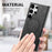 For Samsung Galaxy S24 Ultra Leather Back Magnetic Case Skin-touch Phone Cover - Black - 5