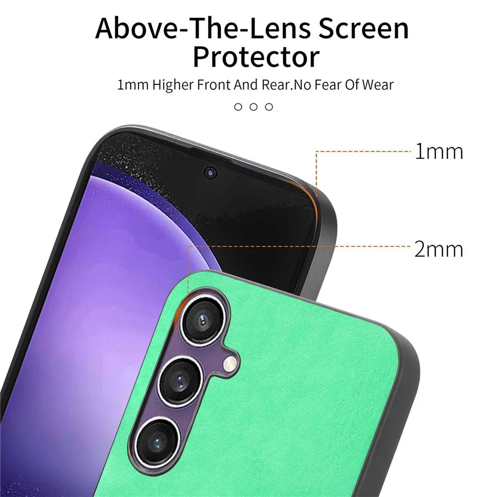 For Samsung Galaxy S23 FE Leather Back Case Magnetic Case Skin-touch Phone Cover - Purple - 4
