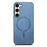 For Samsung Galaxy S23+ Leather Back Magnetic Case Skin-touch Phone Cover - Blue - 2