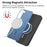 For Samsung Galaxy S23+ Leather Back Magnetic Case Skin-touch Phone Cover - Blue - 3