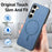 For Samsung Galaxy S23+ Leather Back Magnetic Case Skin-touch Phone Cover - Blue - 4
