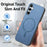 For Samsung Galaxy A55 5G Leather Back Case Magnetic Case Skin-touch Phone Cover - Blue - 4