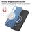 For Samsung Galaxy A35 5G Leather Back Magnetic Case Skin-touch Phone Cover - Blue - 3