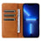 For iPhone 13 Pro Leather Case RFID Blocking Card Slots Wallet Phone Cover - Brown - 2