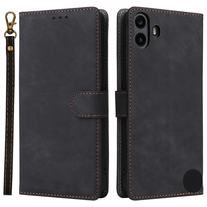 For Nothing CMF Phone 1 Leather Case RFID Blocking Wallet Phone Cover - Black - 1